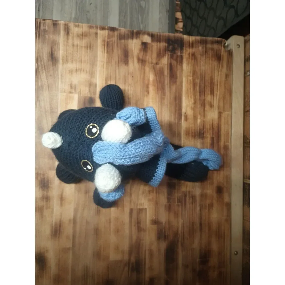 Hand Crochet Blue Dragon Stuffed Animal Plush Toy Amigurumi Homemade‎ 12